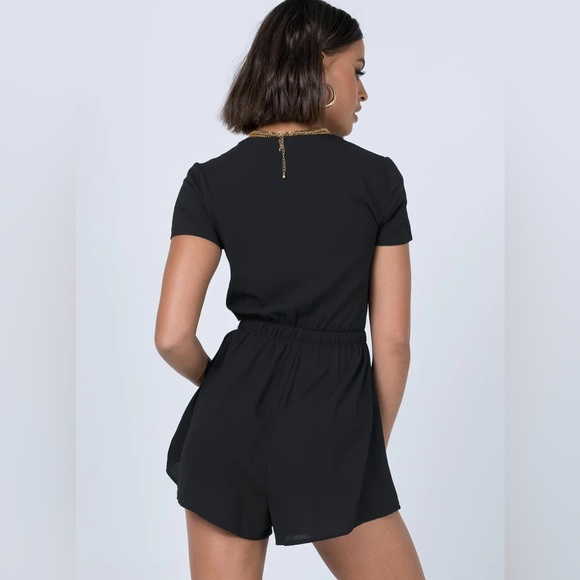 Princess Polly Ragnar Tie Front Romper - Picture 3 of 6